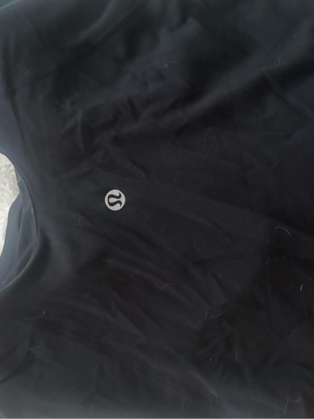 lululemon athletica women’s Black Performance Tank with Reflective Logo size 4